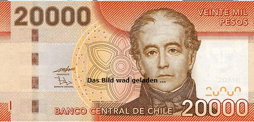 Hình ảnh tiền Chile 20000P